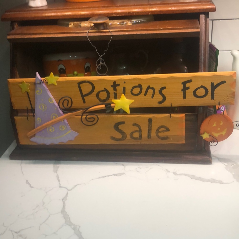 Potions for Sale wooden sign vintage Halloween